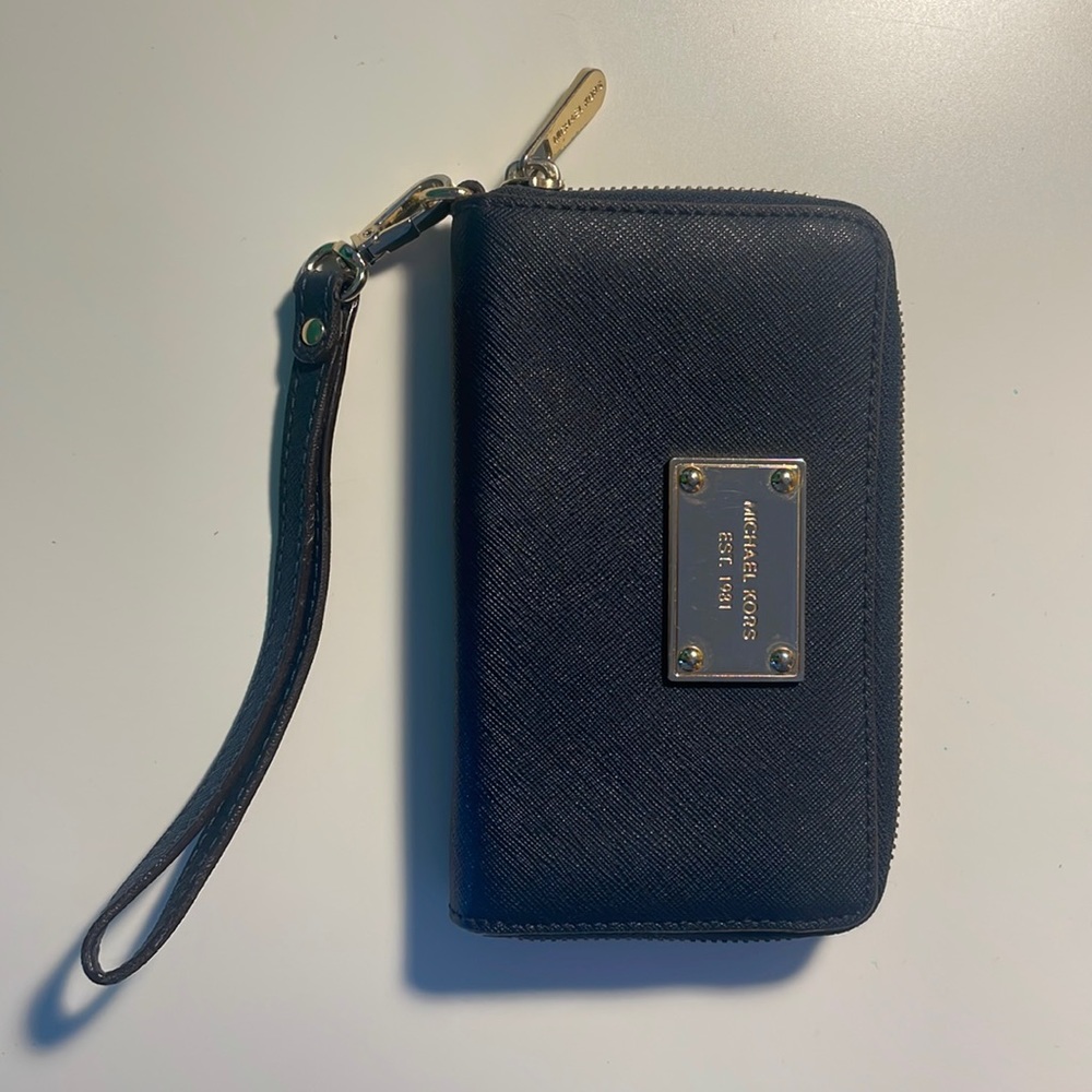 Michael Kors Navy Blue Wristlet Wallet